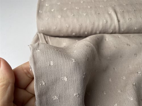 Creppet viscose - dobby og flot sand
